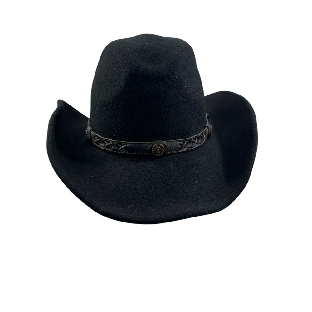 Twister Dakota Crushable 100% Wool Wide Brim Cowboy Hat Western Wear Sz M Black.